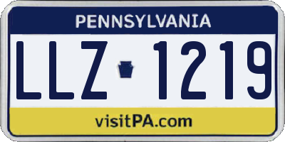 PA license plate LLZ1219