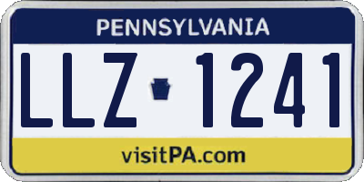 PA license plate LLZ1241