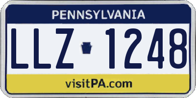 PA license plate LLZ1248