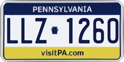 PA license plate LLZ1260