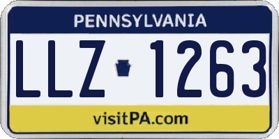 PA license plate LLZ1263