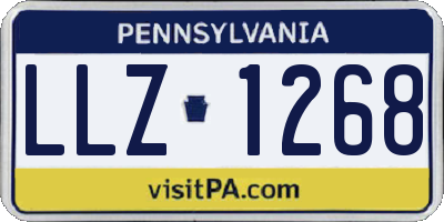 PA license plate LLZ1268