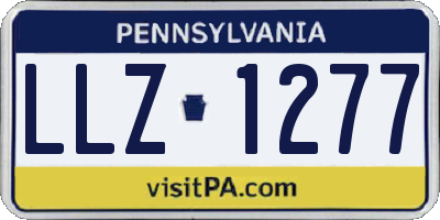 PA license plate LLZ1277