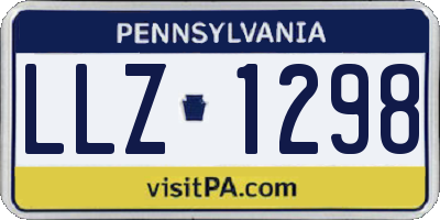 PA license plate LLZ1298