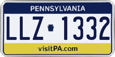PA license plate LLZ1332