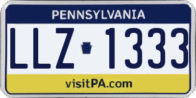 PA license plate LLZ1333