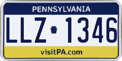 PA license plate LLZ1346