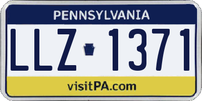 PA license plate LLZ1371