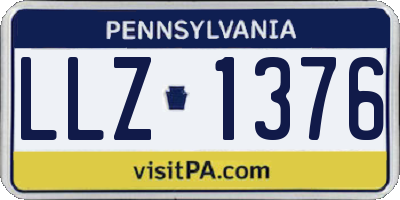 PA license plate LLZ1376