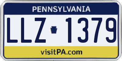 PA license plate LLZ1379