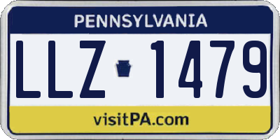 PA license plate LLZ1479