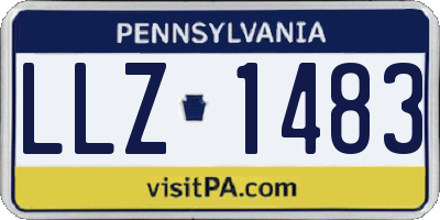 PA license plate LLZ1483