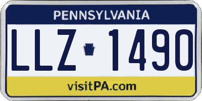 PA license plate LLZ1490