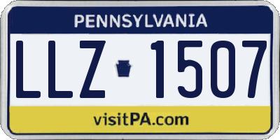 PA license plate LLZ1507