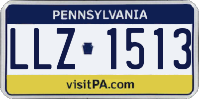 PA license plate LLZ1513