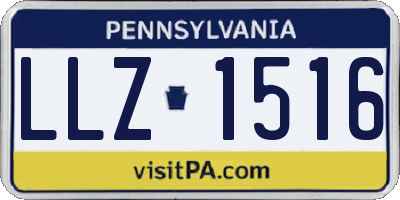 PA license plate LLZ1516