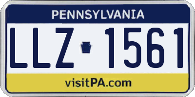 PA license plate LLZ1561