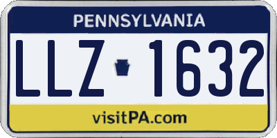 PA license plate LLZ1632