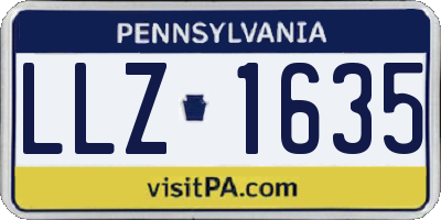 PA license plate LLZ1635