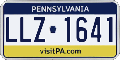 PA license plate LLZ1641