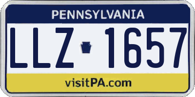 PA license plate LLZ1657