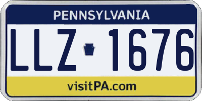 PA license plate LLZ1676