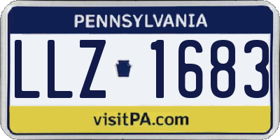 PA license plate LLZ1683