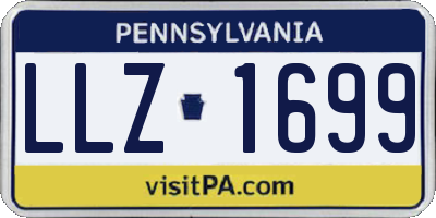 PA license plate LLZ1699