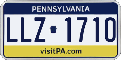 PA license plate LLZ1710
