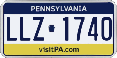 PA license plate LLZ1740