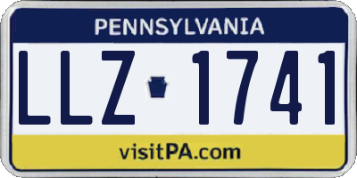 PA license plate LLZ1741