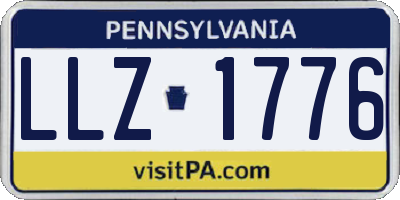 PA license plate LLZ1776