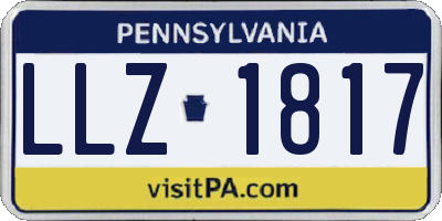 PA license plate LLZ1817