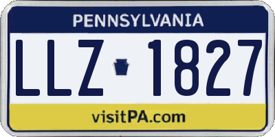 PA license plate LLZ1827