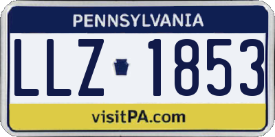 PA license plate LLZ1853