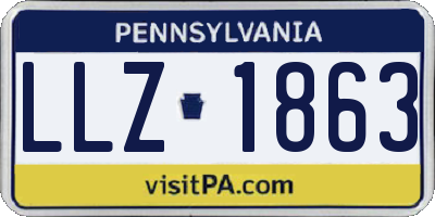 PA license plate LLZ1863