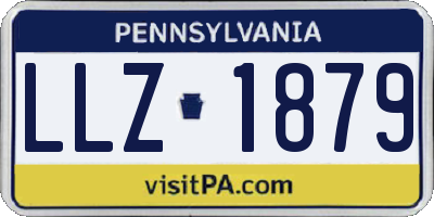 PA license plate LLZ1879