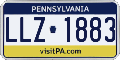 PA license plate LLZ1883