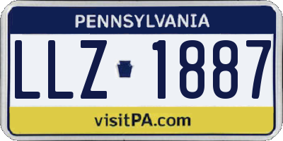 PA license plate LLZ1887