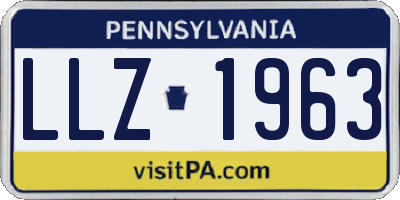 PA license plate LLZ1963