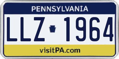 PA license plate LLZ1964
