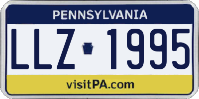 PA license plate LLZ1995