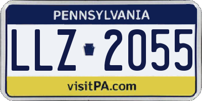 PA license plate LLZ2055