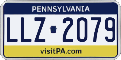 PA license plate LLZ2079