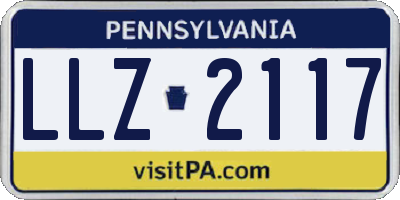 PA license plate LLZ2117