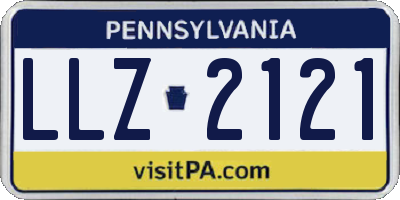 PA license plate LLZ2121