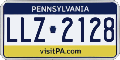 PA license plate LLZ2128
