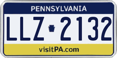 PA license plate LLZ2132
