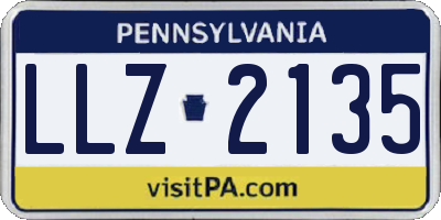 PA license plate LLZ2135