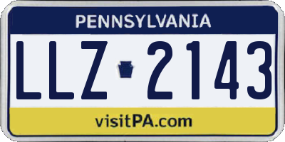 PA license plate LLZ2143